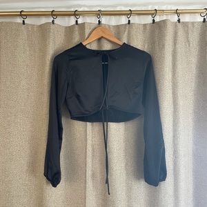 Black Satin Top
